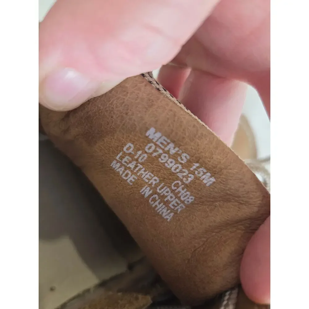 Sperry Top-Sider Two Tone Sz 15M  Leather Brown Tan Beige Boat Loafer Shoes - Picture 6 of 7